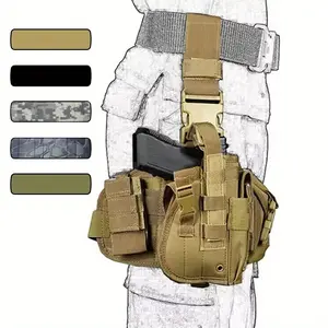 900D Oxford Waterproof Right Thigh Gun Holster Suitable for Men and Women Outdoor Gun Bag for Hunting, Hiking, Shooting Training, Tactical Pistol Bag