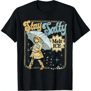 100% Cotton Stay Melt ICE Salty Political Retro T-Shirt