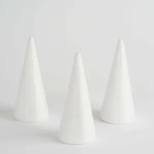 24 Pack White Styrofoam Cone, Foam Cone For DIY Crafts 6"