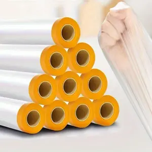 Waterproof PVC Painter Tape, Adjustable Height and Foldable, Removable Cover, Multiple Sizes, Pre-Adhesive Film, Ideal for Car Painting & Home Decor
