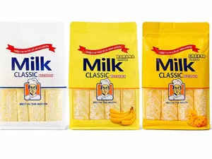 new 2026 ! Milk Rice Snack Variety Pack – 3 Flavors (Milk, Banana & Cheese), Non-Fried Crispy Korean Rice Snack, Individually Wrapped Kids School Snack, Melt-in-the-Mouth Rice Crackers