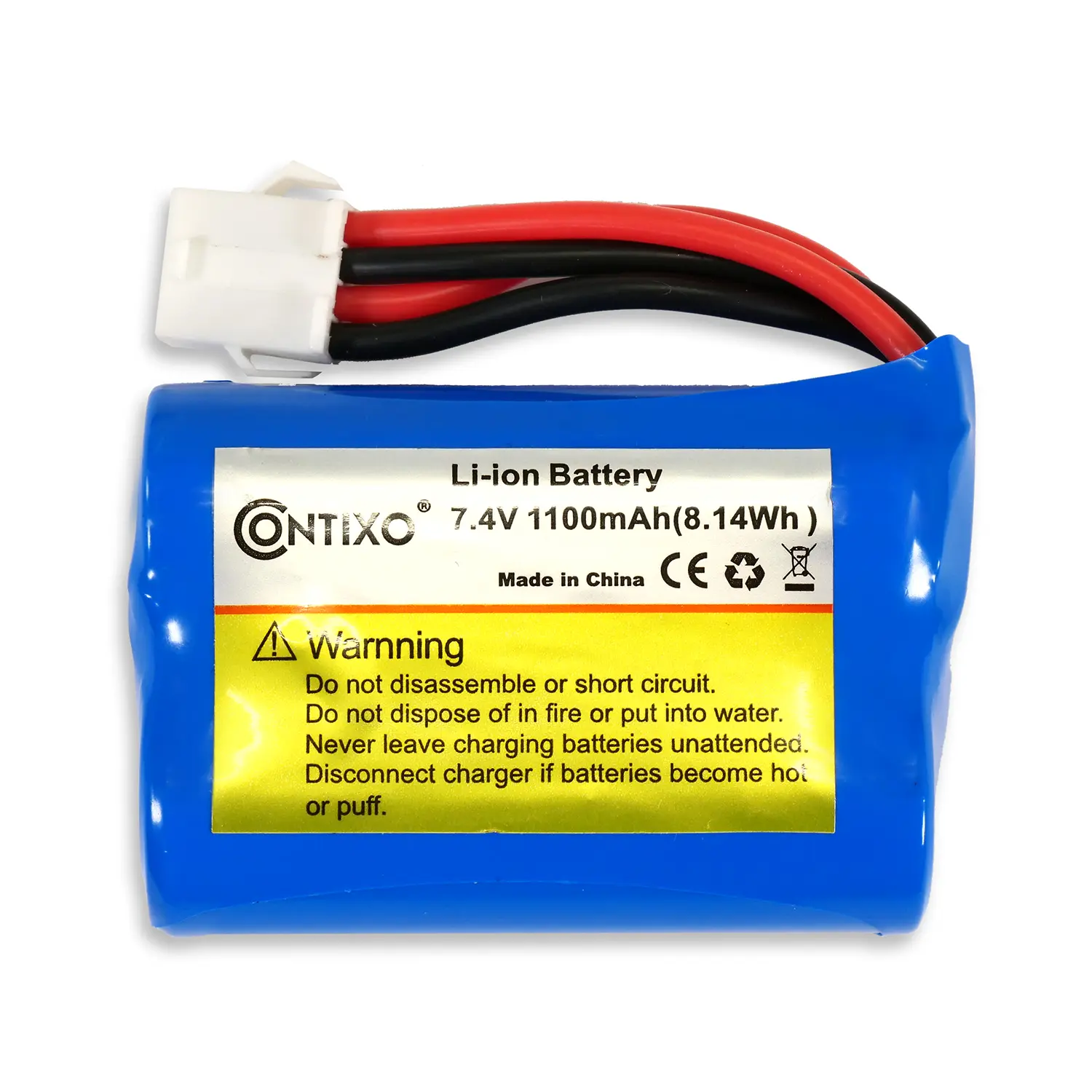 Contixo T1 Li-ion Lithium Batteries - 1100ah Spare Replacement for Electric Remote Control Toy Boats, Reliable Performance Boat Power Accessory, Safety Instructions