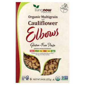 NOW Foods Organic Multigrain and Cauliflower Elbows, Gluten Free, 8 oz (227 g)