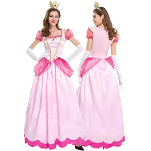 New Pink Princess Dress Stage Costume Court Party Queen Dress Pink Peach Blossom Princess Costume Performance Dress