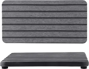 2 PCS Water Absorbent Diatomite Coasters, 7.1" X 3.5" Water Absorbing Stone Tray for Sink, Stone Drying Mat for Kitchen Counter, Stone Soap Tray Used for Hand Soaps & Toiletries & Plants NiuYichee