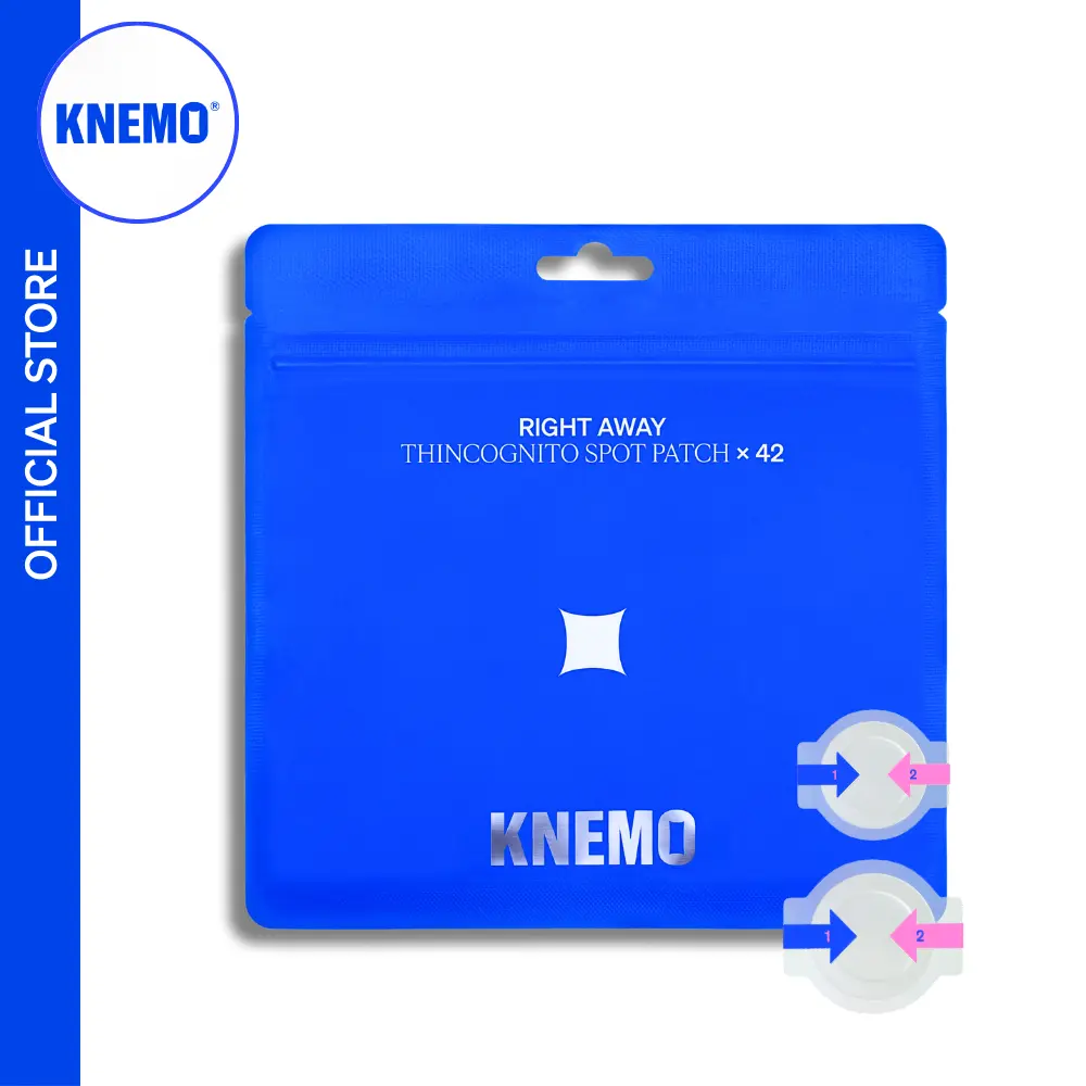 KNEMO Thincognito Pimple Patches, Invisible Hydrocolloid Spot Treatment for Acne Clearing and a Flawless Look - 42 Count, 2 Sizes, Acne Clearing Products