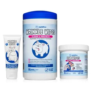 Wrinkle Paste + Wrinkle Wipes + Ear Wipes Bundle - Head to Tail Clean for Any Dog!