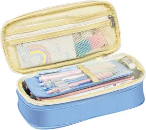 Twocorn Big Capacity Pencil Case, Office College School Large Capacity Durable Pencil Case for Children, Teenagers, and Adults