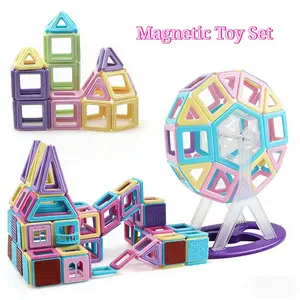 Magnetic Building Blocks Set, Stem Educational Toy, 3D Creative Construction Diy Kits, Ferris Wheel, Educational Blocks, Birthday & Holiday Gift