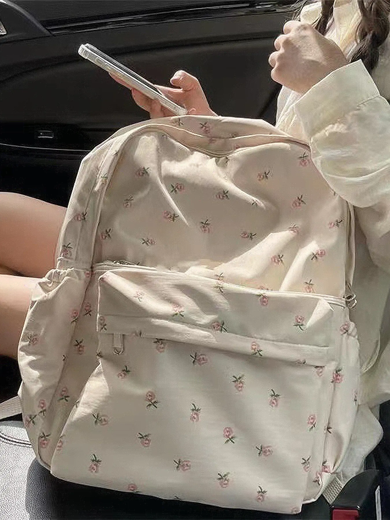 Student backpack large capacity casual backpack cram school light back backpack small fresh literary style all-match light college style college students can be used as computer bag