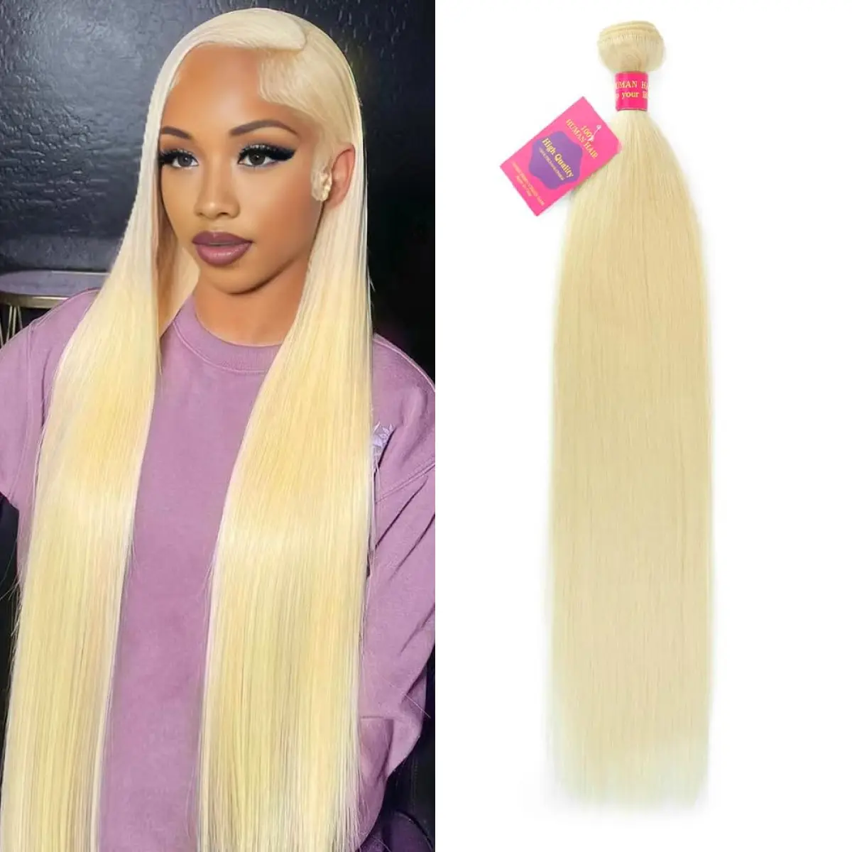 Women's 613 Straight Bundles of Human Hair, 14A Grade 100% Unprocessed Brazilian Virgin Weave Extensions, 100g Hair Extensions, Extensions Hair