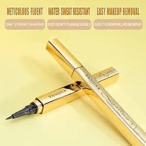 [NEW Buy 1 Get 1]2 PCS  Waterproof Liquid Eyeliner Smudge-proof · Long-lasting Color Precision Tip for Flawless Lines Black Eyeliner Makeup Tool Soft Brush Tip Ultra-Precise Application For Women