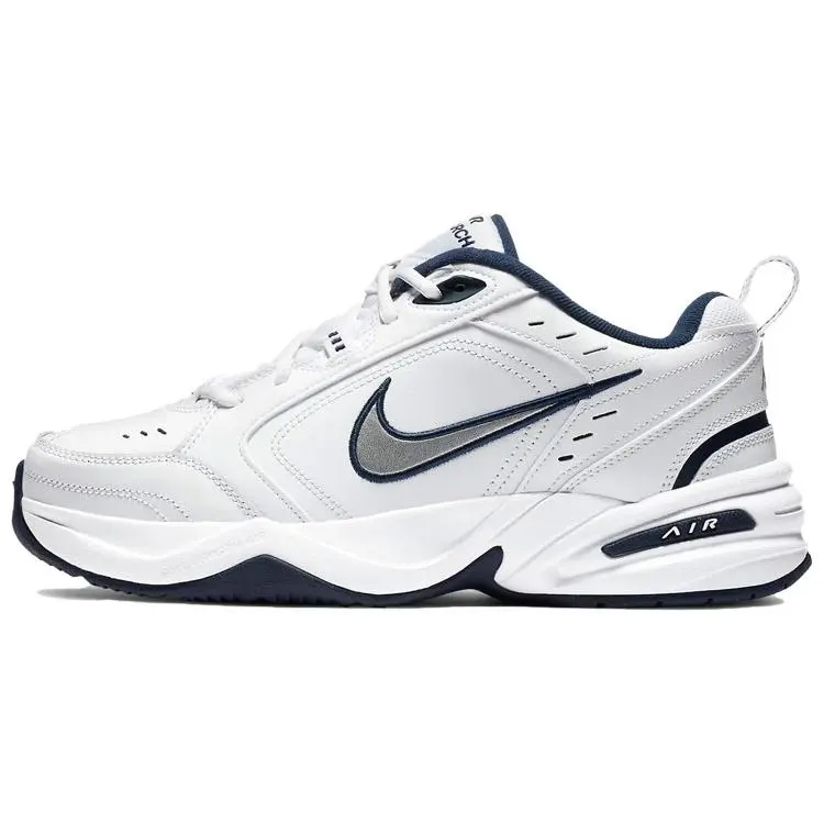 Nike Air Monarch Iv White Navy Retro Low Top Men's Sneakers 415445-102