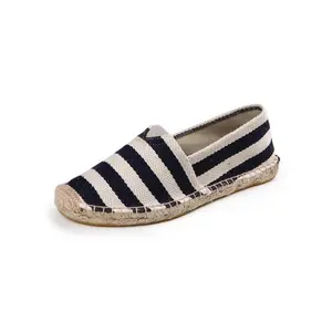 Men's Trendy 2025 Striped Canvas Shoes Breathable Casual-On Espadrilles Flat Footwear