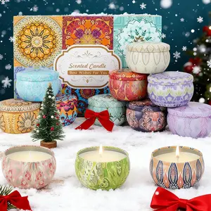 12pcs Scented Candle Gift Set. The 2.2-ounce Soy Wax Candles with Essential Oils Are Suitable for Halloween, Home Fragrance, Relax, Bath, Yoga, Thanksgiving, And As Gifts