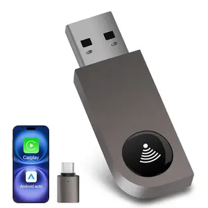 Wireless Carplay & Android Auto Wireless Adapter 2-in-1 Fast & Stable Carplay Wireless Adapter Convert Wired to Wireless Car Play