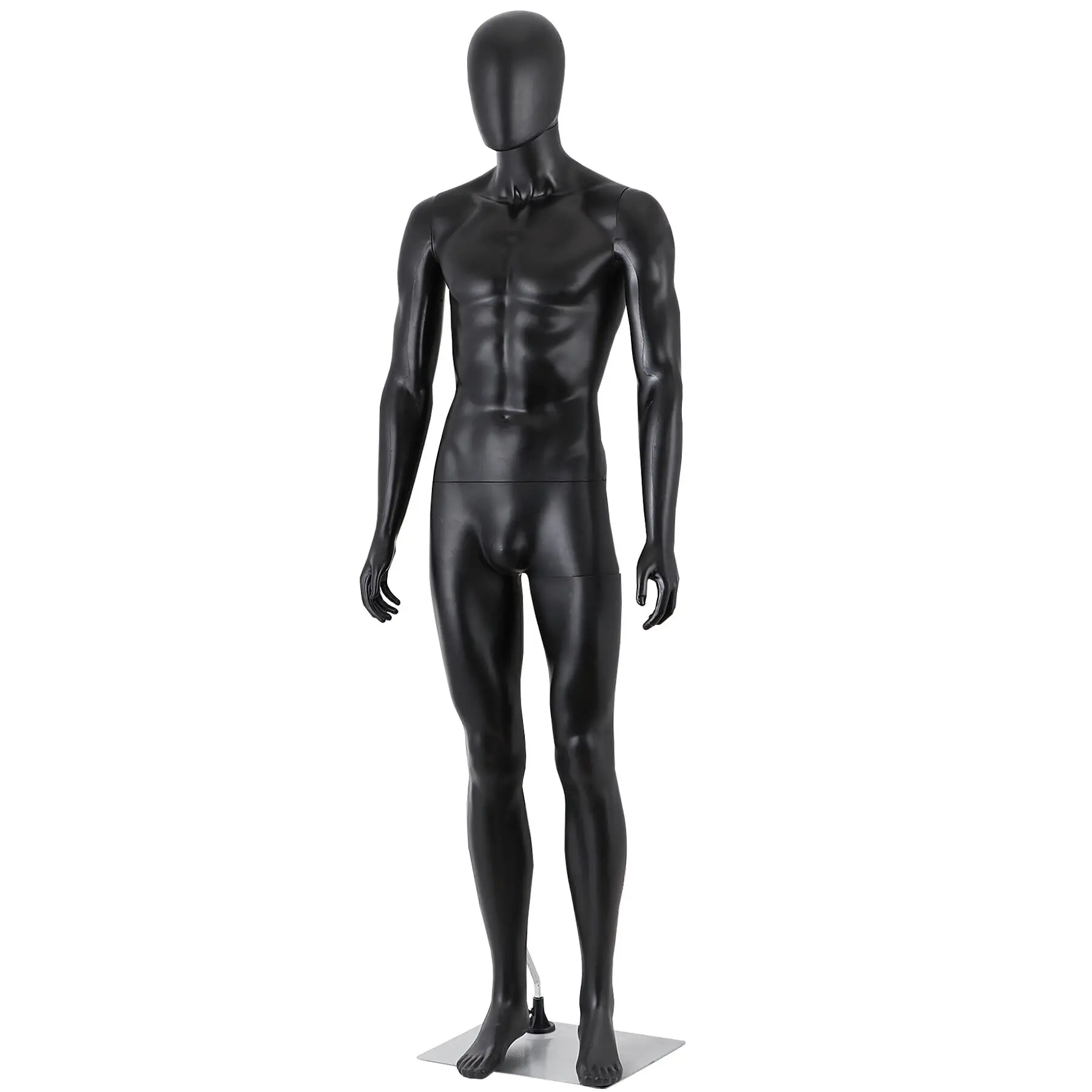 Segawe 73" Female Full-Body Mannequin Model - Detachable Head, Poseable Body, PP Plastic, Adjustable Metal Base, Portable, 27.56in Waist, 17.97 lbs, Black/White Commercial Salon Furniture for Clothing Stores