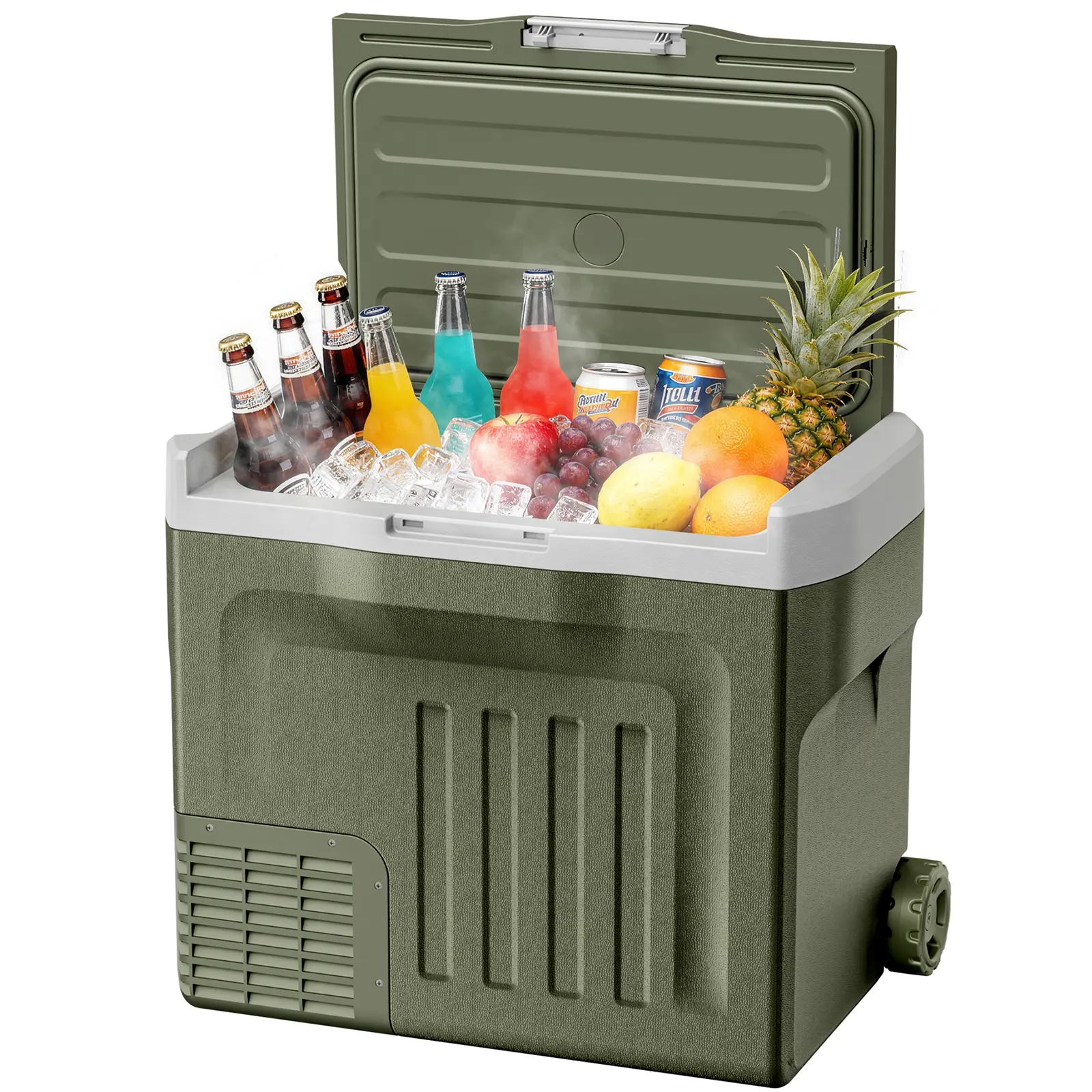 Antarctic Star 40L Digital Control Beverage Refrigerator Cooler - 12V/24V DC Power, 100-240V AC Dual Mode Quiet Cool Portable Freezer for SUV Camping, -4°F to 68°F, 25.28"L x 23.5"W x 16.42"H Single Zone