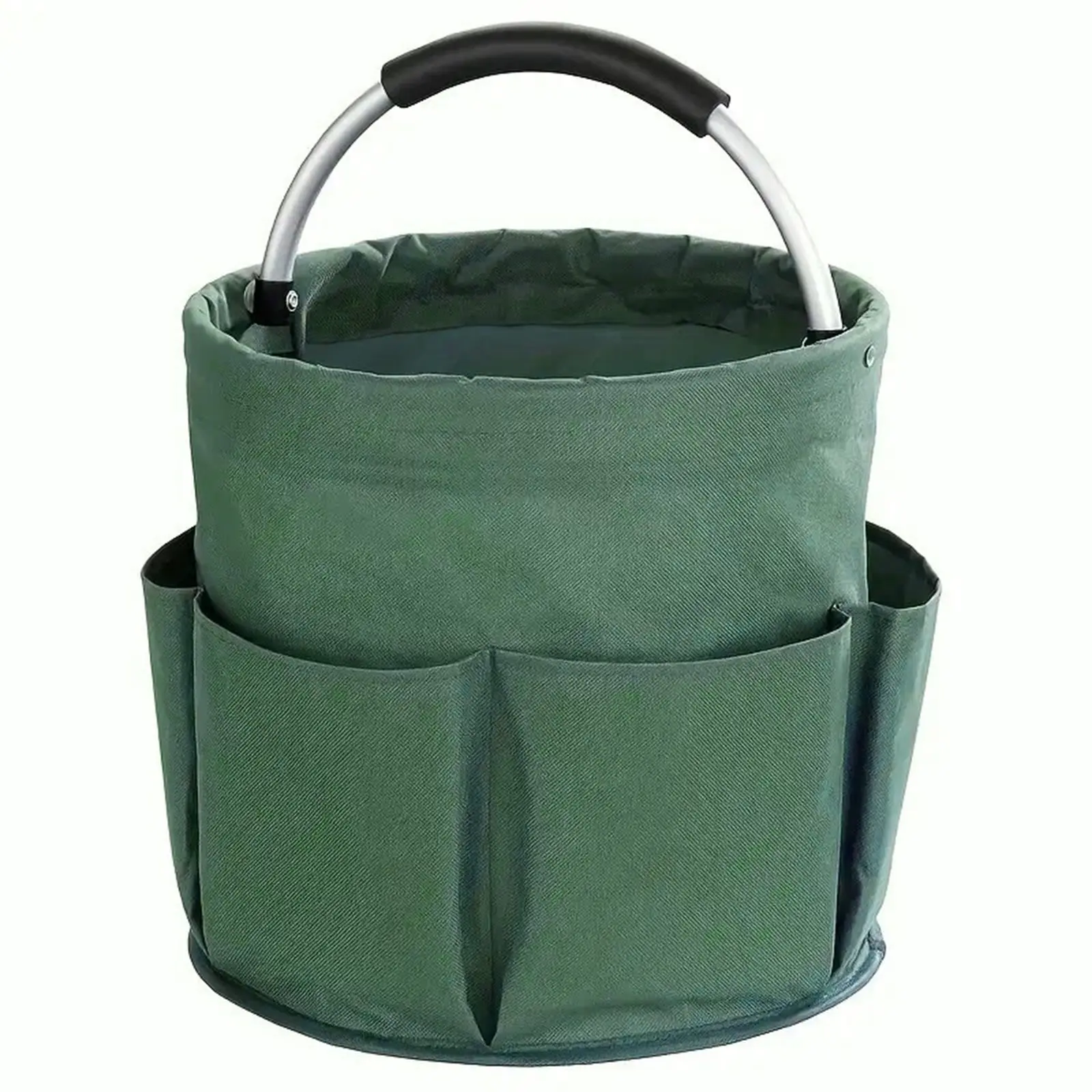 18L Foldable Picnic Basket, Heavy-Duty Nylon Tote with Comfort Grip Handles & 6 Pockets for Outdoor Camping, Basket With Handles, Foldable Basket