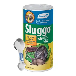 Monterey Sluggo Snail & Slug Killer Bundled with Measuring Spoon - OMRI Listed for Organic Gardening - Wildlife and Pet Friendly - 1 Lb Shaker Can
