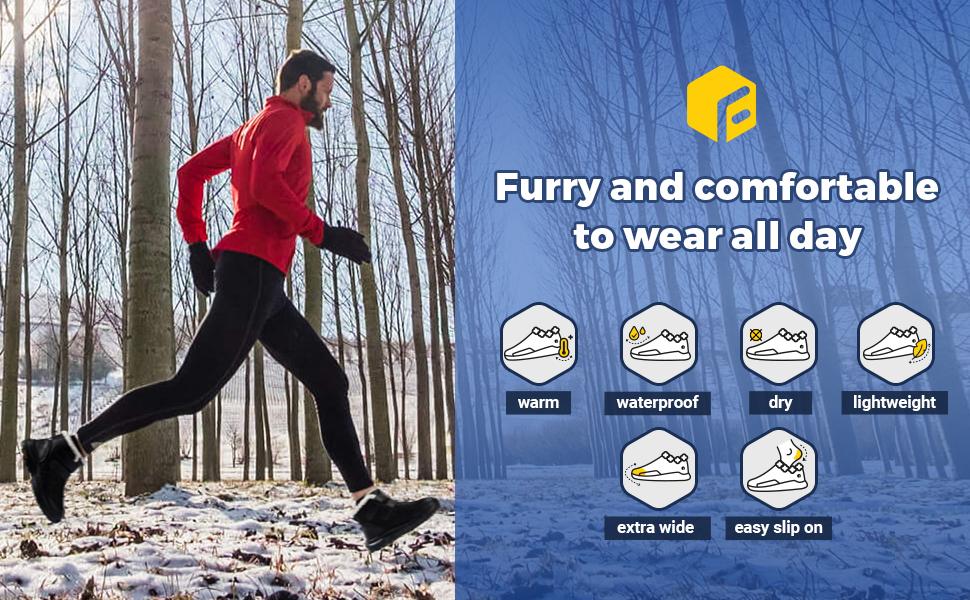 FitVille Men's CozyCore Winter Boots V3 - Warm Cozy Design with Plush Inner Lining & High Rebound EVA Midsole for Chilly Days