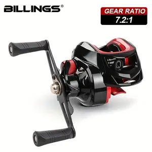 BILLINGS BR200 Series Baitcasting Reel, 7.2:1 Gear Ratio 18+1BB 18LB Max Drag Baitcasting Reel, Fishing Reel for Freshwater Saltwater, Fishing Accessories, Fishing Supplies, Fishing Tackle
