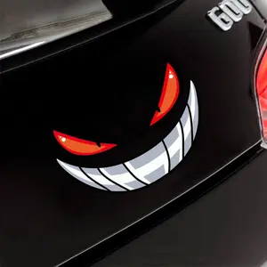 Demon Eye Car Sticker, Personalized Expression Decal, Reflective Waterproof Decoration for Motorcycles and Bikes