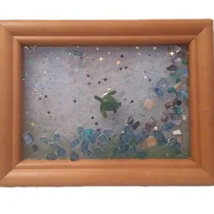Epoxy Resin frame with sea life 5x7