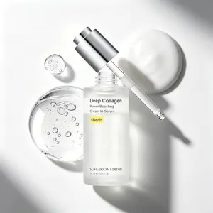 SUNGBOON EDITOR 30ml Collagen Boosting Cream Serum, 5% Volufiline, 58% Low Molecular Collagen & 2% Niacinamide, Hydrating & Smoothing Facial Care
