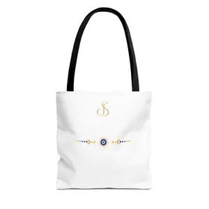 JS Evil Eye Tote Bag | Blue Gold Nazar Protection