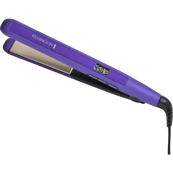 Remington 1" Titanium-Ceramic Flat Iron Hair Straightener with Anti-Static Technology, 30% Longer Plates, 30-Second Heat-Up, 60-Minute Auto Shut-Off for Frizz Reduction & Sleek Styling
