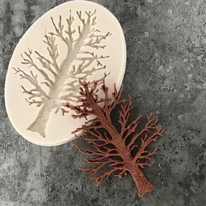 1pc Silicone Tree-Shaped Cake Mold, Multifunctional Kitchen Baking Tool for Desserts, Jelly, Candy, Chocolate, Food-Grade, Non-stick, Mold for Home Cooking Decoration