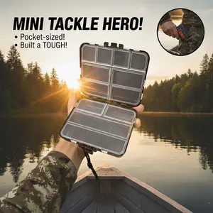 CAST ZERO Mini Fishing Storage Case with One-Sided Designs for Organizing Hooks Lures & Baits Compact Practical Tackle Box