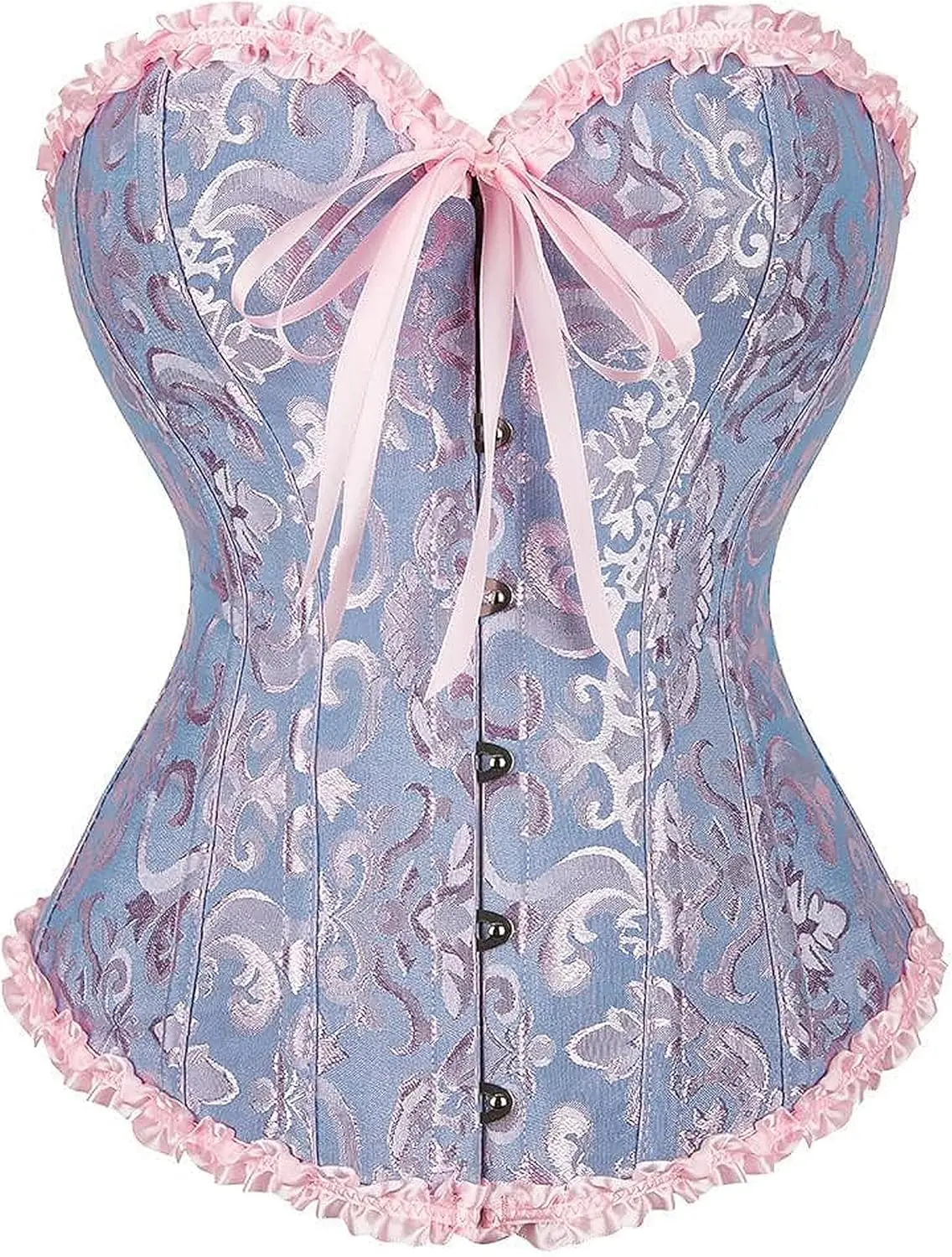 SZIVYSHI Corset Tops for Women, Bustier Shapewear Lingerie, Lace Waist Push Up Bodysuit