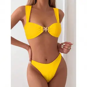 2026 New 2 Piece Swimsuit For Women With Cover Up Skirt - Halter Bathing Suits Starfish Print Swimwear Sets - Beach Pool Vacation Summer Outfit