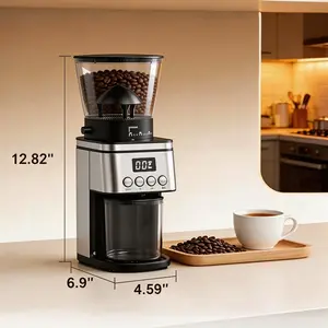 Electric Conical Burr Coffee Grinder with Adjustable Settings, Easy-Clean Design, for Espresso, Drip, French Press & Cold Brew
