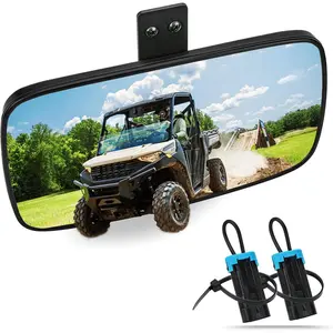 Ranger Rear View Mirror,  Center Convex Rearview Mirrors Compatible with 2017-2025 Polaris Ranger 500 570 900 XP 1000 XP/Crew Fits Factory Present Drop Down Mounting Tab2879969