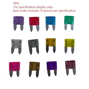 (10 Pack) Atm Mini Medium Blade Fuses, Nickel Plated, 12 Amp Specifications Available, Suitable for Cars, Trucks, Boats, Motorcycles, Suvs