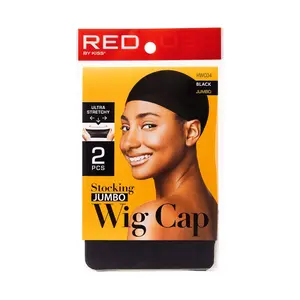 KISS - RED JUMBO WIG CAP (BLACK & 2PCS IN PACK)