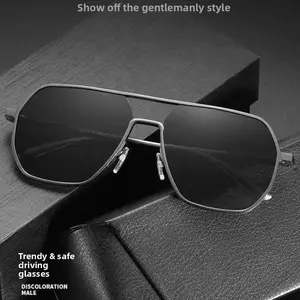 Men's Aluminum-Magnesium Polarized Sunglasses - Automatic Color Changing, Day-Night Dual-Use for Fishing & Driving, Men's Accessories, Unique Gifts, Unique Gifts For Man