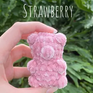 Handmade Crochet Mini Velvet Gummy Bear Plushie Stuffed Animal *available in many colors* (with Optional Keychain)