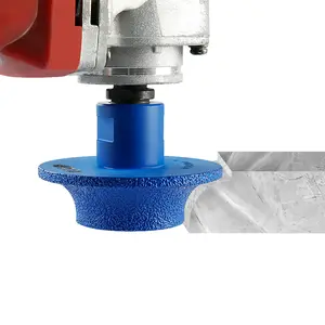 LOZLIN Diamond French Edge Grinding Wheel - Arc Trimming for Marble, Granite, Tile & Stone - Angle Grinder Tool for Countertop Edges 5/8-11