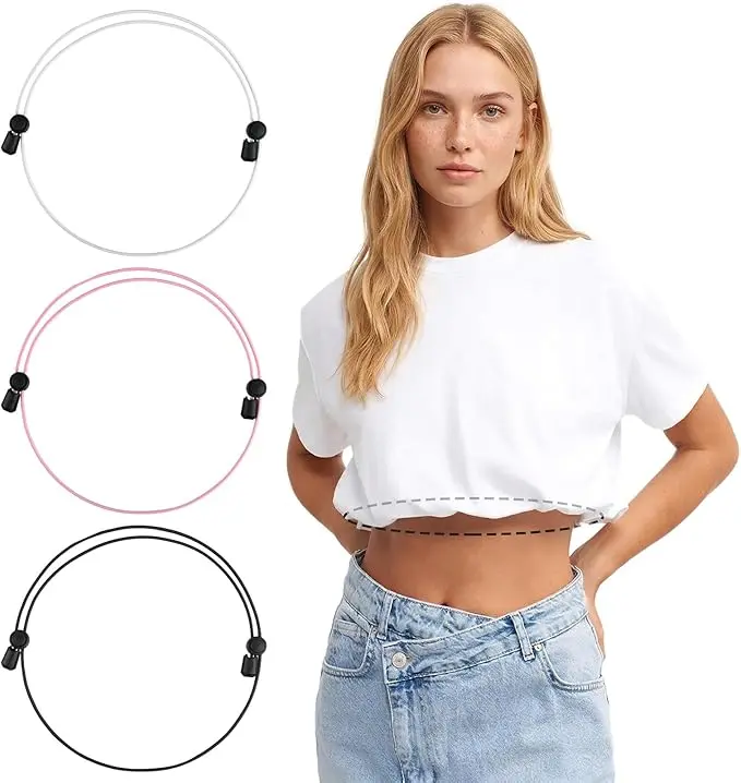3Pcs Shirt Tuck Band Women,Adjustable Tool for Sweater and Shirts,Elastic Crop Bands to Change The Style of Your Tops #Summervibes