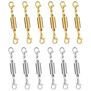12 Pack Magnetic Necklace Clasps and Closures Necklace Jewelry Extender with Strong Magnet Magnetic Necklace Clasp for Jewelry Necklace