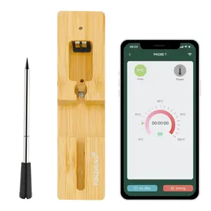 Bluetooth Meat Thermometer, 200ft Food Thermometer with App Meat Thermometer for Grilling Rotisserie Oven