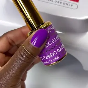 DND DC 024 PURPLE FLOWER Gel and Lacquer Duo nail care nail art
