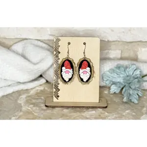 Picture Frame Santa Earrings