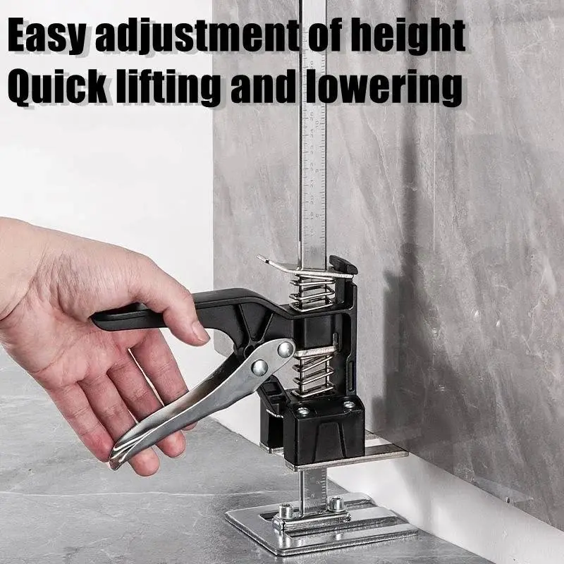 Lever-Operated Jack Handle - Multi-Purpose Construction Work Lifting Device for Wall Tile Positioning, 6.69in Lift, 450 lbs per Pair Dynamic Load, Easy Adjustment of Height, Door Panel & Cabinet Lifting