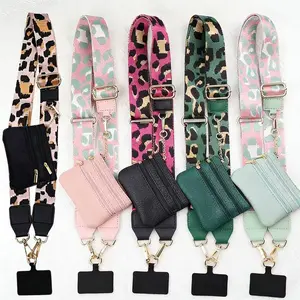 Phone holder with wallet strap, phone strap with wallet, phone strap with zippered pouch for wallet, adjustable phone strap, Christmas gift, birthday gift, Wallet Phone Lanyard, Phone Wrist Strap