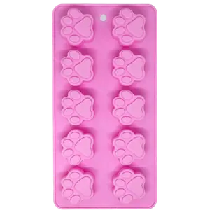 SodaPup Dogtastic Jelly Shots Silicone Mold - Paw Shape Tin Tin Tin - Dishwasher Safe Baking Tool for Pet Treats - 8.5" x 4.25" x 0.75"